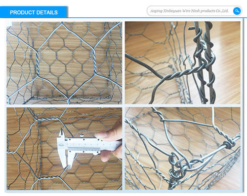2x1x1 hot dip galvanized gabion wire mesh box